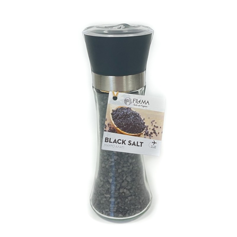 Seasoning Mill 18cm Black Salt 220gr