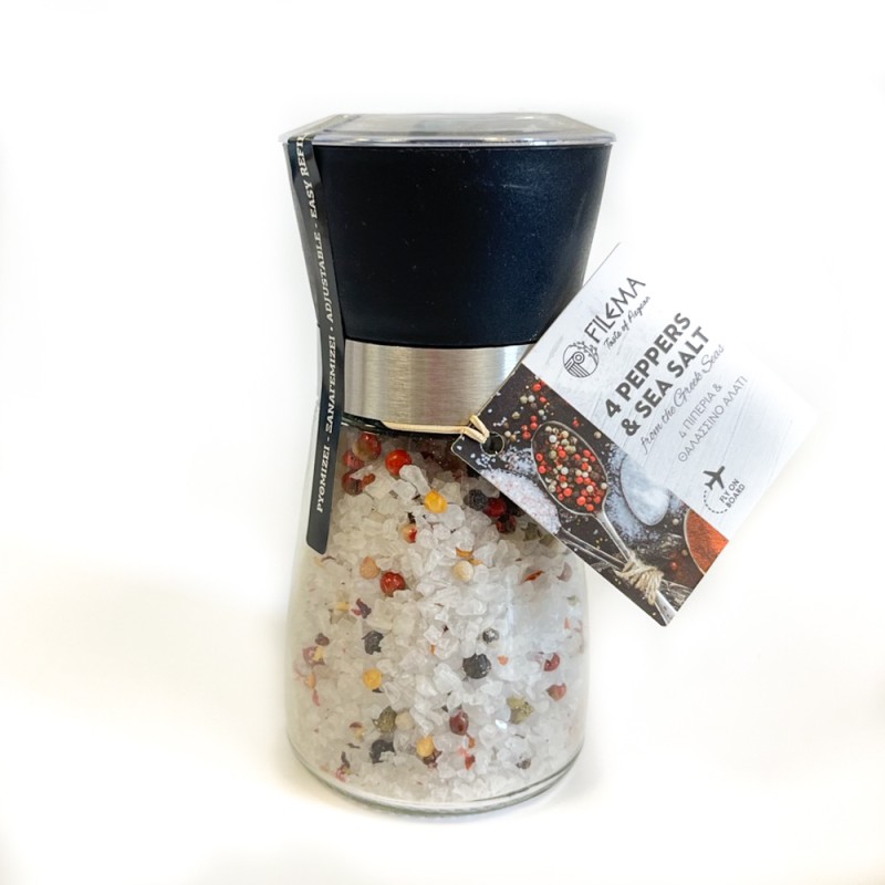 Medium Seasoning Mill 13cm Salt & 4 Pepper Mix 180gr