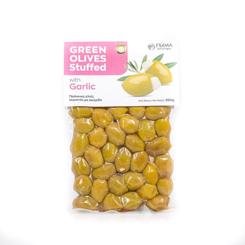 Atlas Green Olives stuffed with Garlic 250gr