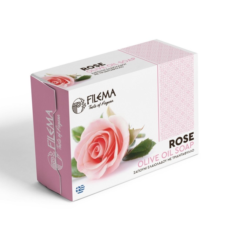 Olive Oil Soap in Box Rose 100gr