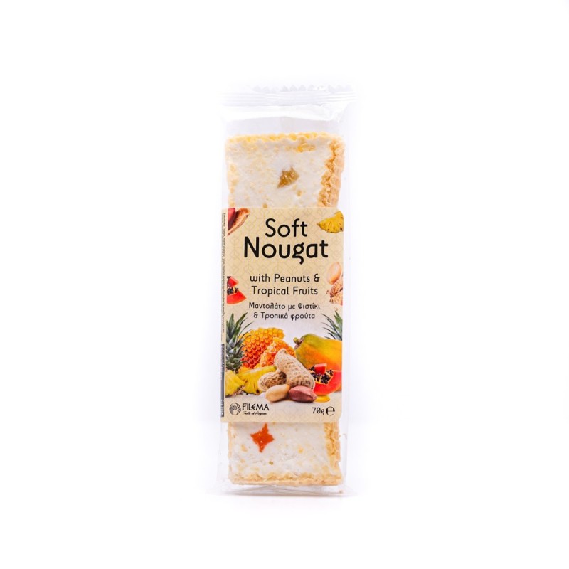 Nougat with Peanuts & Tropical Fruits 70gr