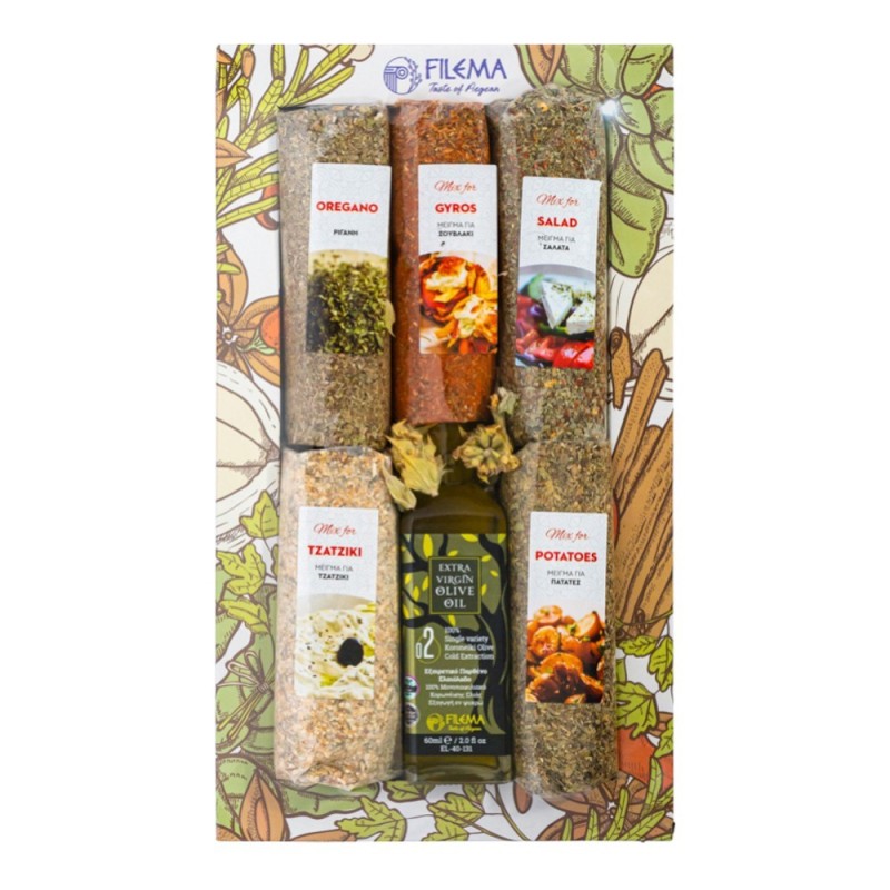 Spice Set 712 with 5 Spice Mix & Olive Oil 60ml