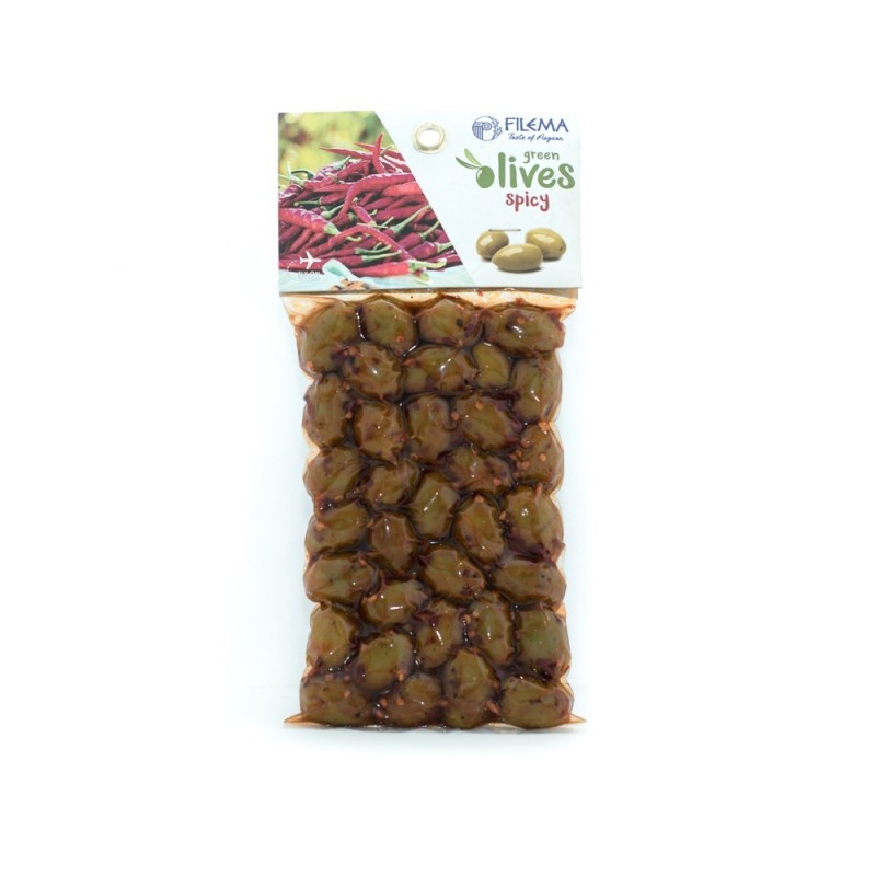 Spicy Green Olives 150gr