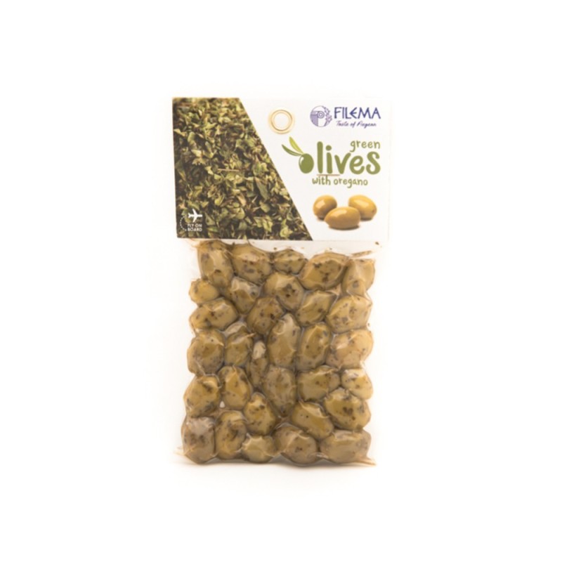 Green Olives with Oregano 150gr