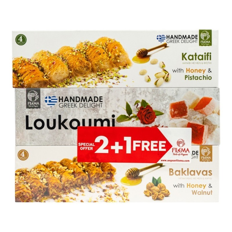 2+1 Loukoumi, Baklava & Kataifi 160gr