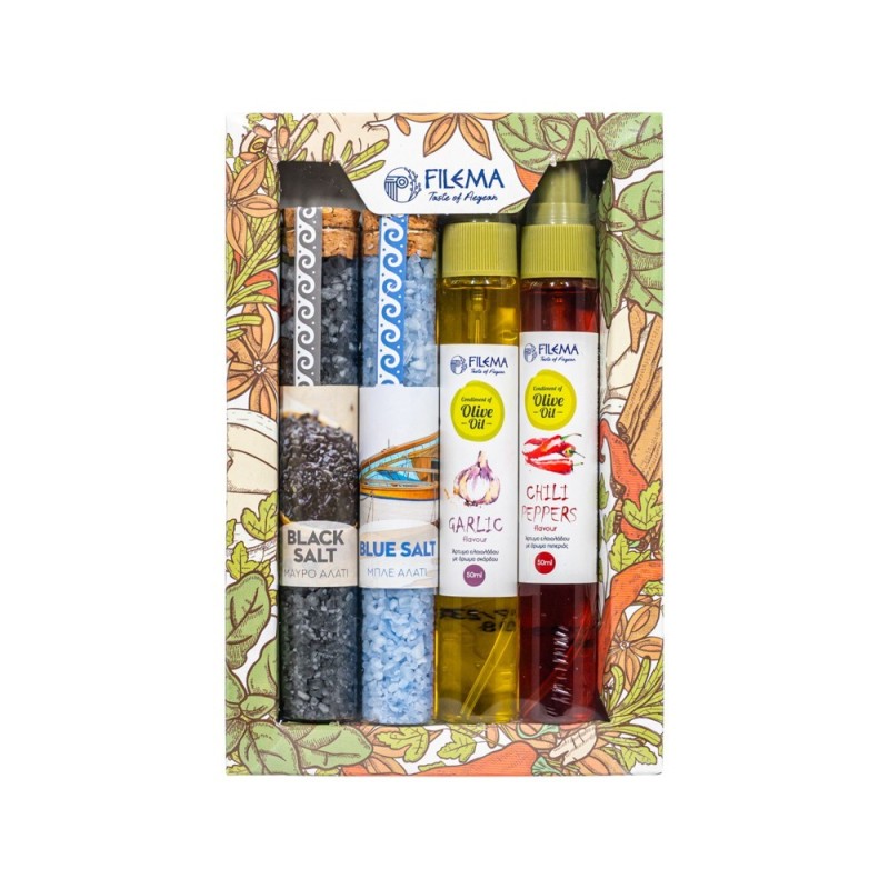 Spice Set 607 with Salt Testing Tubes & 2 Olive Oil Spray 50ml