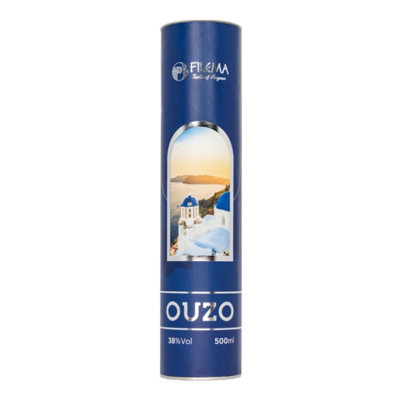 Ouzo in Cylinder Box 500ml