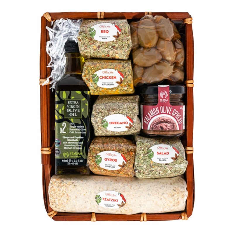 Spice Set 903 with 6 Spice Mix-Olive 60ml-Olive spread & Olives