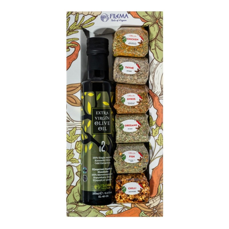 Spice Set 716 with 6 Spice Mix & Olive 250ml