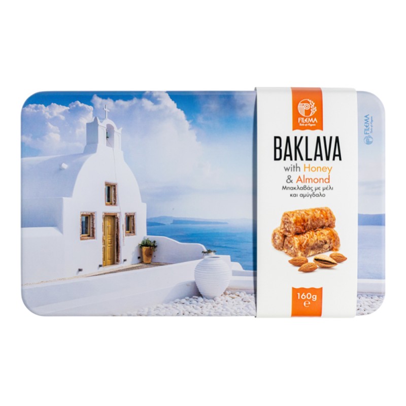 Baklava with Almond 160gr in Metal Box