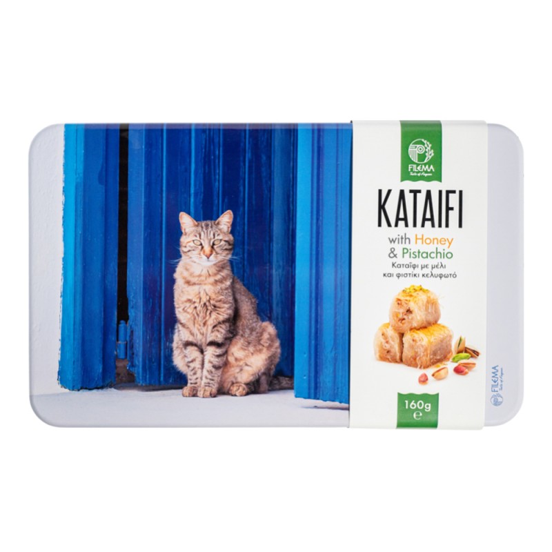 Kataifi with Pistachio 160gr in Metal Box